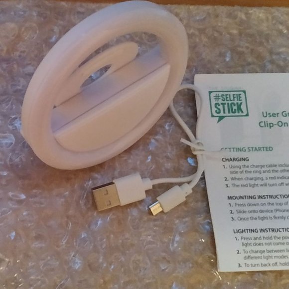 The Original #Selfie Stick Clip-On LED Ring Light -18 Colour Modes Rainbow light - Picture 2 of 15